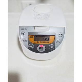 ヒタチ(日立)のHITACHI RZ-JP10J(W) 炊飯器　5.5合炊き　取扱説明書付き(炊飯器)