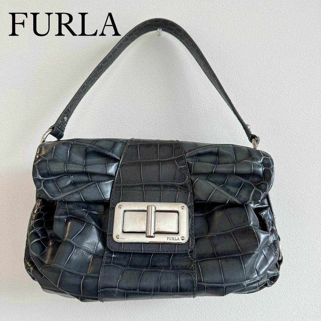 Furla - 値下げしました☆FURLA 型押しハンドバッグの通販 by もりこ's