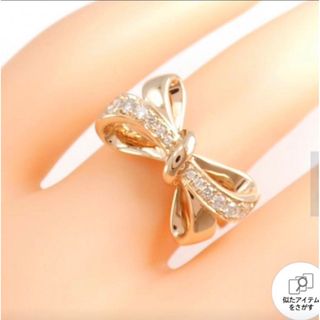 K18 PG ダイヤモンド リボン リング 12号の通販 by はるか's shop|ラクマ