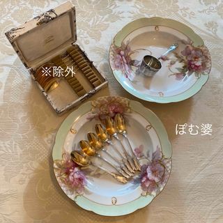 マイセン(MEISSEN)の【フランス製】純銀 スターリング／スプーン６本＋揃いのティーストレーナー セット(食器)