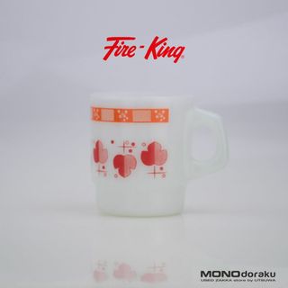 ファイヤーキング(Fire-King)のファイヤーキング シャムロック Fire-King Shamrock マグカップ オレンジ・レッド(食器)