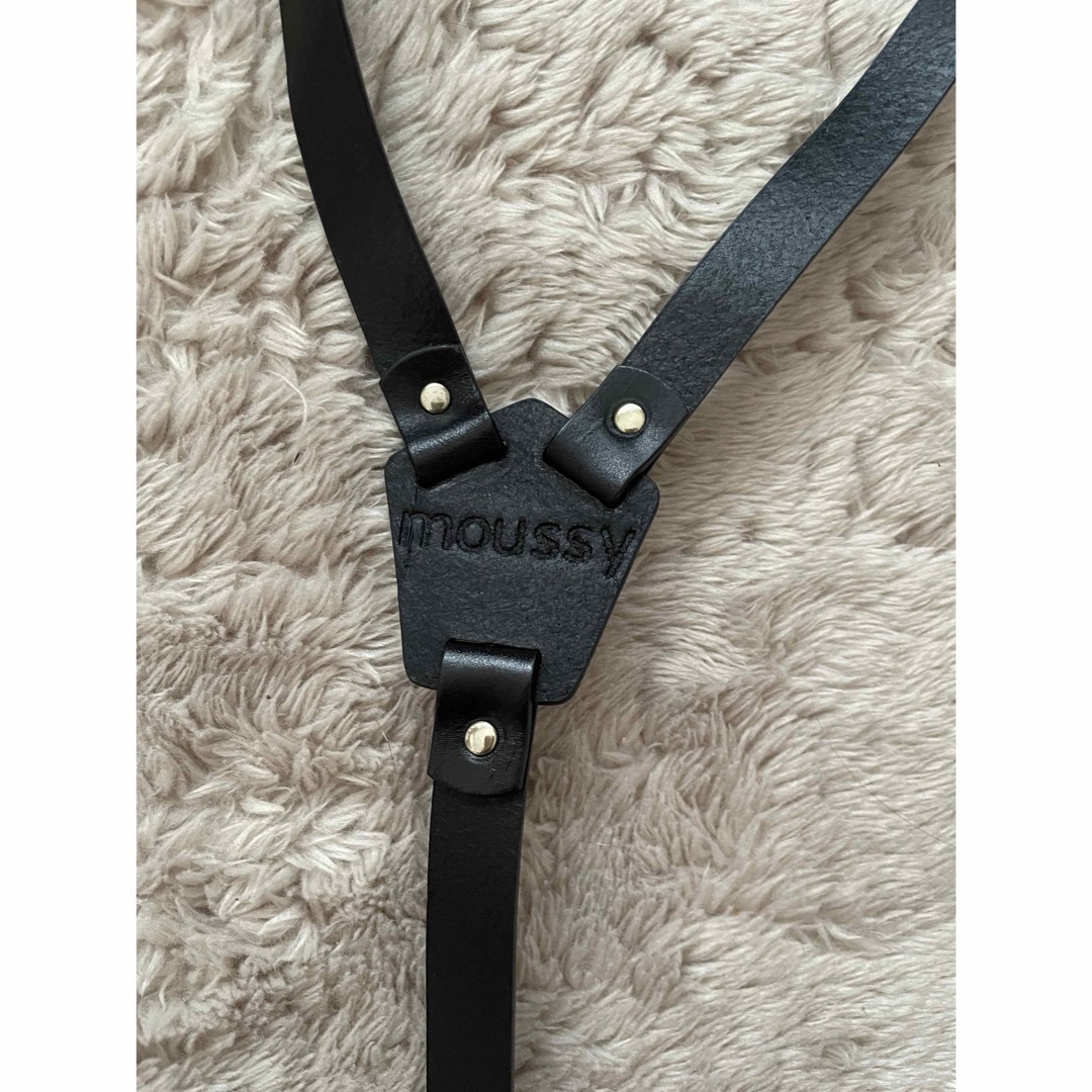 moussy(マウジー)の【新品、未使用】MOUSSY マウジー　レディースサスペンダー　黒 レディースのファッション小物(ベルト)の商品写真