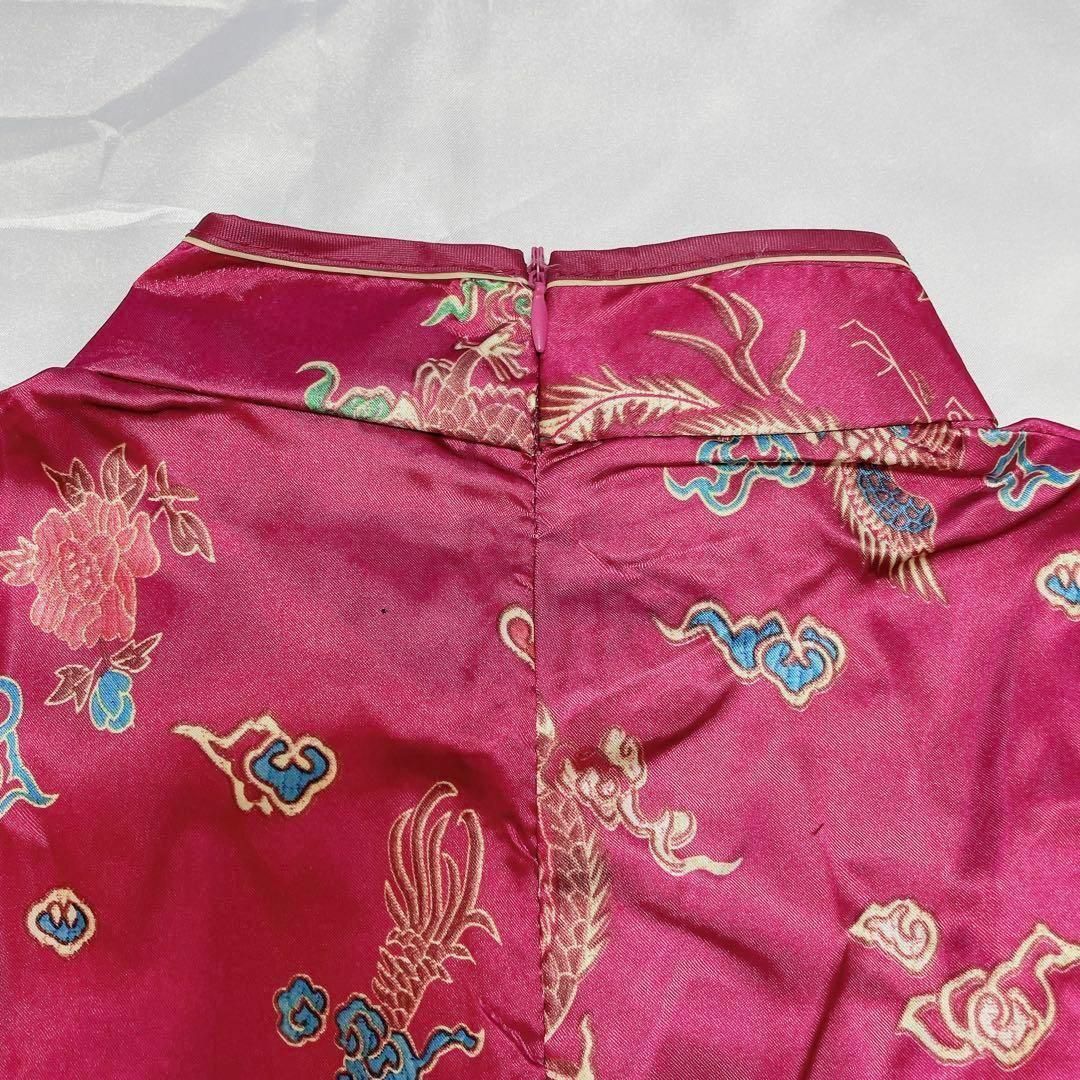 レディース チャイナドレス 5XL ミニ 紫♡コスプレ 衣装 仮装 大きいサイズ レディースのフォーマル/ドレス(ミニドレス)の商品写真
