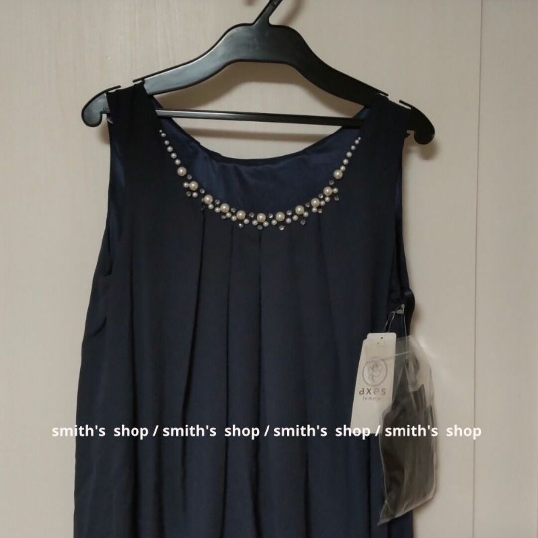axes femme - axes femme バックバラスリットドレス 紺の通販 by axes femme - axes femme バックバラスリットドレス 紺の通販 by