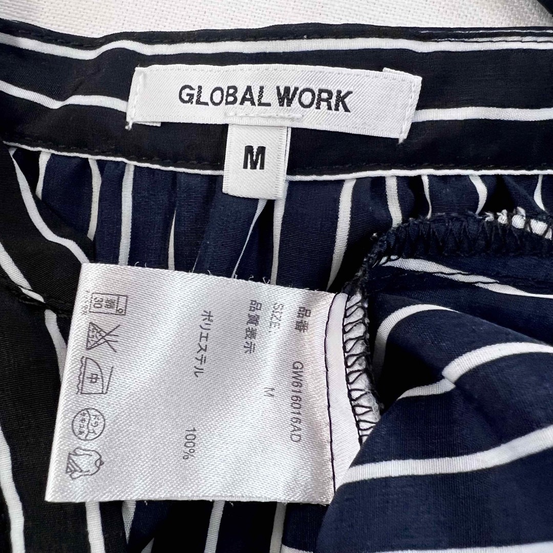 GLOBAL WORK(グローバルワーク)のGLOBAL WORK ストライプ 長袖ブラウス レディースのトップス(シャツ/ブラウス(長袖/七分))の商品写真