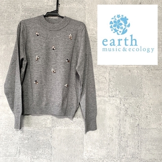 アースミュージックアンドエコロジー(earth music & ecology)のearth music&ecology  カラービジューニットプルオーバー(ニット/セーター)