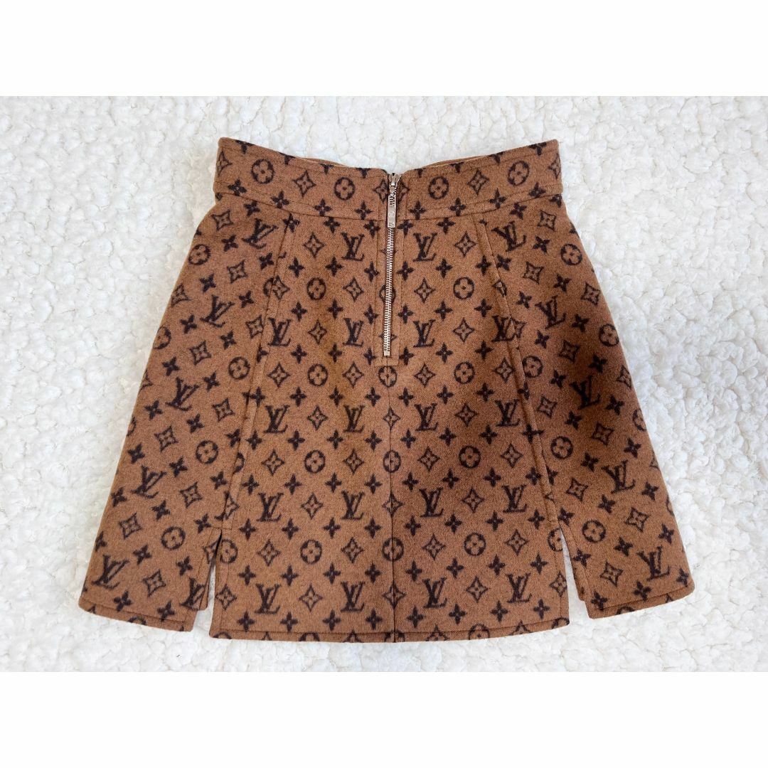 LOUIS VUITTON(ルイヴィトン)のLOUIS VUITTON 極美品 イディールモノグラム ウール スカート 34 レディースのスカート(ミニスカート)の商品写真
