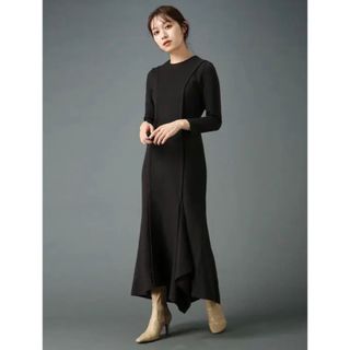 アニュアンス(ánuans)のL'or  Mermaid Rib Dress / black　M(ロングワンピース/マキシワンピース)