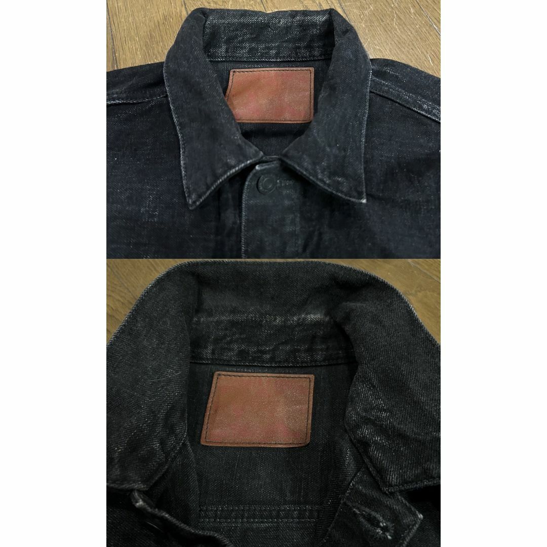 MOMOTARO JEANS(モモタロウジーンズ)の＊桃太郎ジーンズ 出陣 2nd ブラック デニムジャケット ジージャン 44 メンズのジャケット/アウター(Gジャン/デニムジャケット)の商品写真
