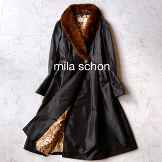 ★美品★ミラショーン mila schon　毛皮　コート　レディース