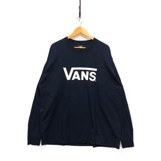 ヴァンズ(VANS)のVANS バンズ AH 長谷川 昭雄 for BEAMS 2 Side Long Sleeve T-Shirt ロゴ ロング Tシャツ ネイビー サイズXXL 正規品 / B4596(Tシャツ/カットソー(七分/長袖))