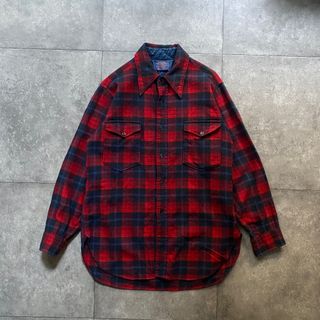 ペンドルトン(PENDLETON)の70s ペンドルトン ウールシャツ USA製 レッド (シャツ)