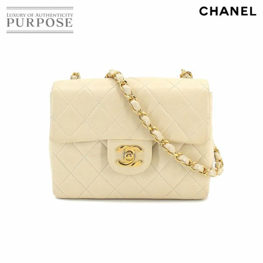 シャネル CHANEL ミニ マトラッセ チェーン ショルダー バッグ レザー ライトベージュ A01115 ココマーク ヴィンテージ VLP 90211007１１０ｃｍ重さ