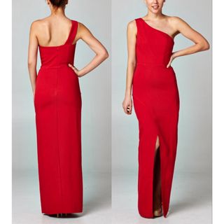 タダシショウジ(TADASHI SHOJI)の新品 USAロングドレス OFF SHOULDER RED M(ロングドレス)