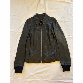 リックオウエンス(Rick Owens)のRick Owens RU5762 ブラック M レザージャケット ライダース (ライダースジャケット)