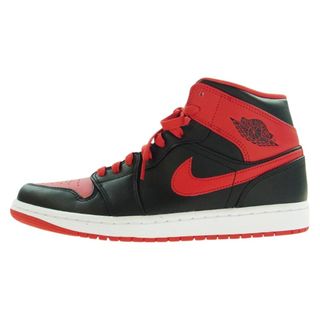 ナイキ(NIKE)のNIKE ナイキ スニーカー DQ8426-060 1 MID BRED TOE ミッド ブレッドトゥ ミッドカット スニーカー ブラック系 レッド系 26.5cm【新古品】【未使用】【中古】(スニーカー)