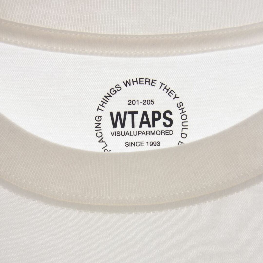 WTAPS ダブルタップス Ｔシャツ SCREEN スクリーン ロゴ プリント ロングスリーブ Tシャツ ロンT ホワイト ホワイト系 2【中古】