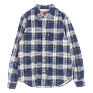 シュプリーム(Supreme)のSupreme シュプリーム ジャケット 15AW Flannel Sherpa Shirt フランネル シェルパ シャツ チェック ジャケット 内ボア ブルー系 マルチカラー系 S【中古】(その他)