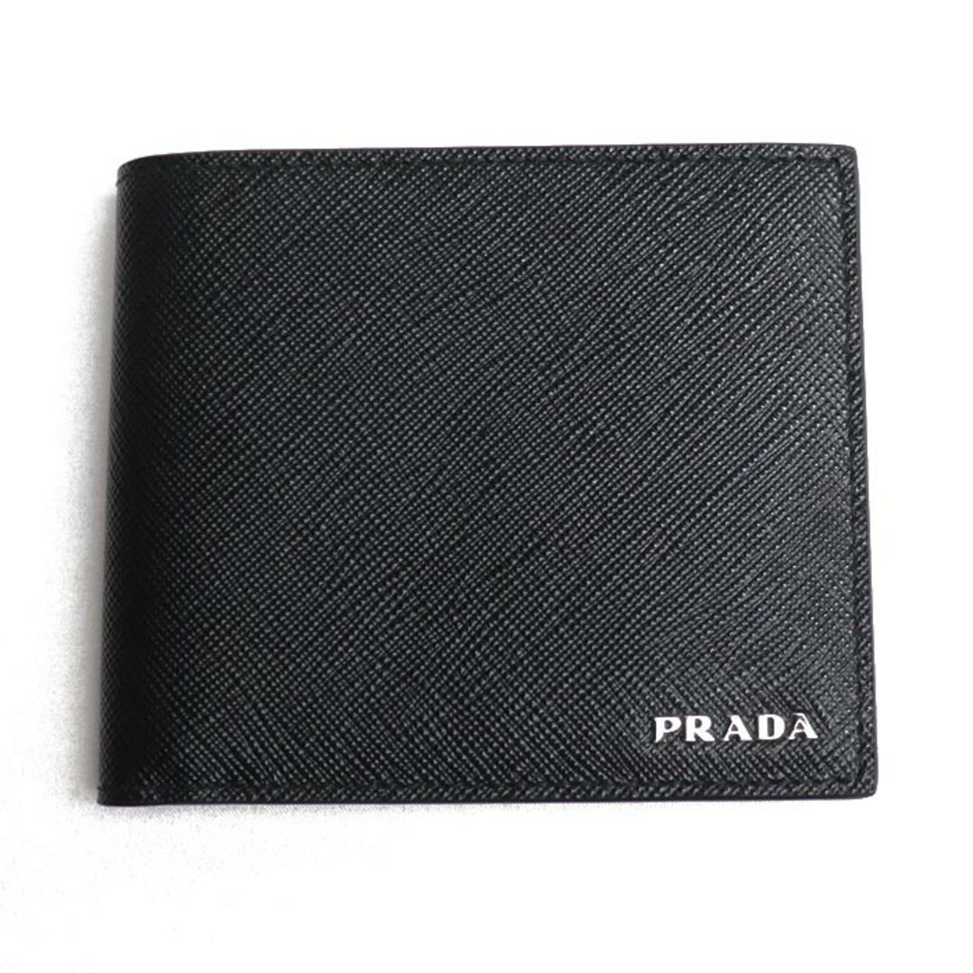 PRADA - PRADA プラダ サフィアーノ 二つ折り財布 ブラック 2MO513 ...