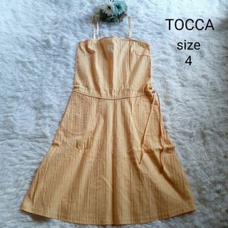 トッカ TOCCA 花柄 ワンピース イエローベージュ