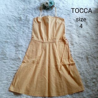 トッカ(TOCCA)のTOCCA　トッカ　大きいサイズ　キャミソールワンピース　size4　L(ひざ丈ワンピース)