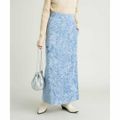 【BLUE】ミニフリンジタイトスカート