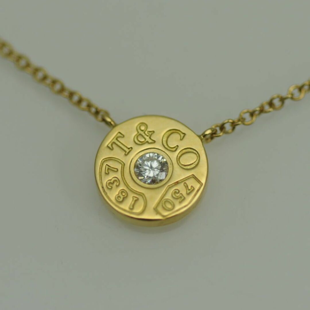 Tiffany & Co. - ティファニー/Tiffany&Co/ネックレス/K18YG/1837サークルペンダント/ダイヤ【BJ1169】