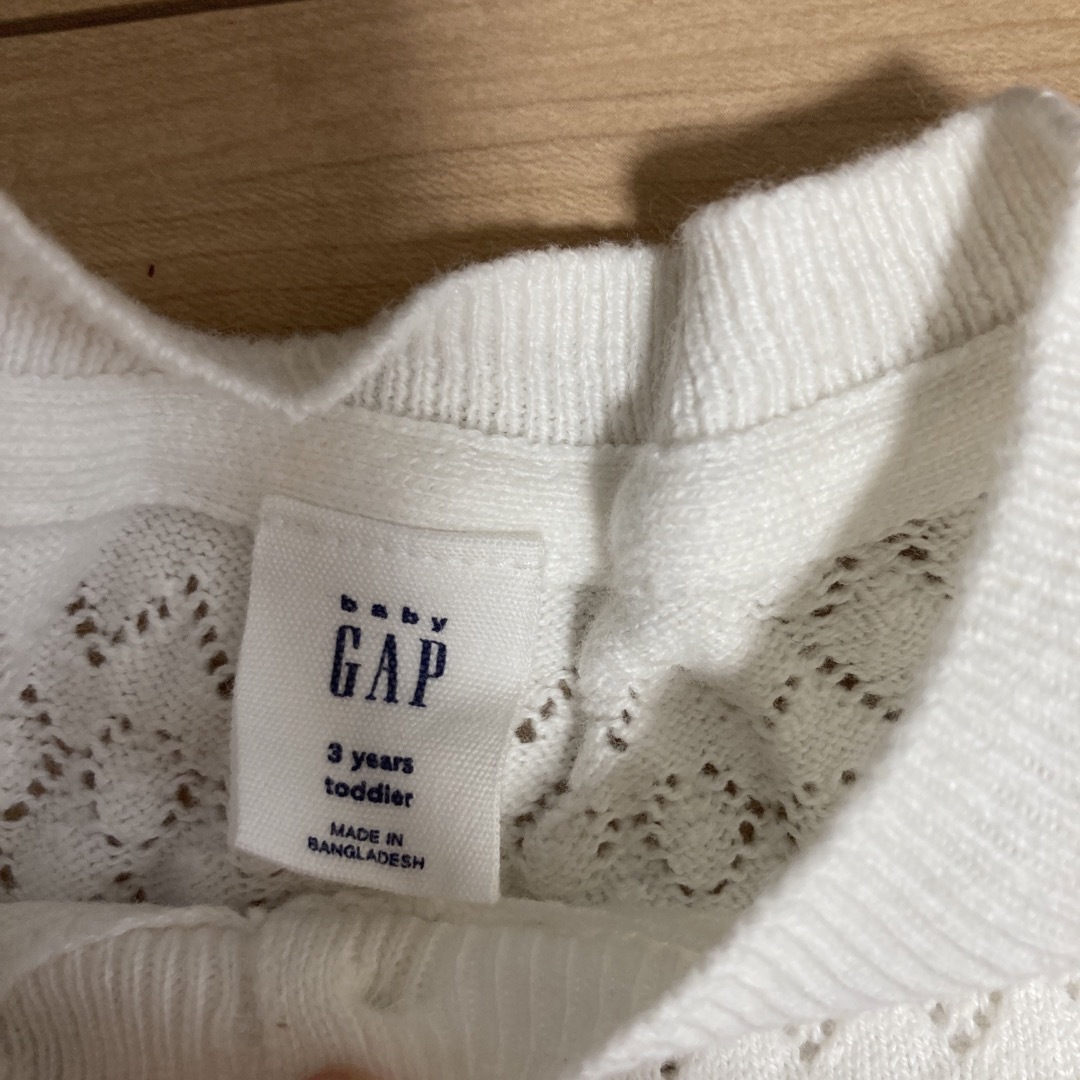 babyGAP(ベビーギャップ)のベビーギャップ3Ｔ　カーディガン キッズ/ベビー/マタニティのキッズ服女の子用(90cm~)(カーディガン)の商品写真