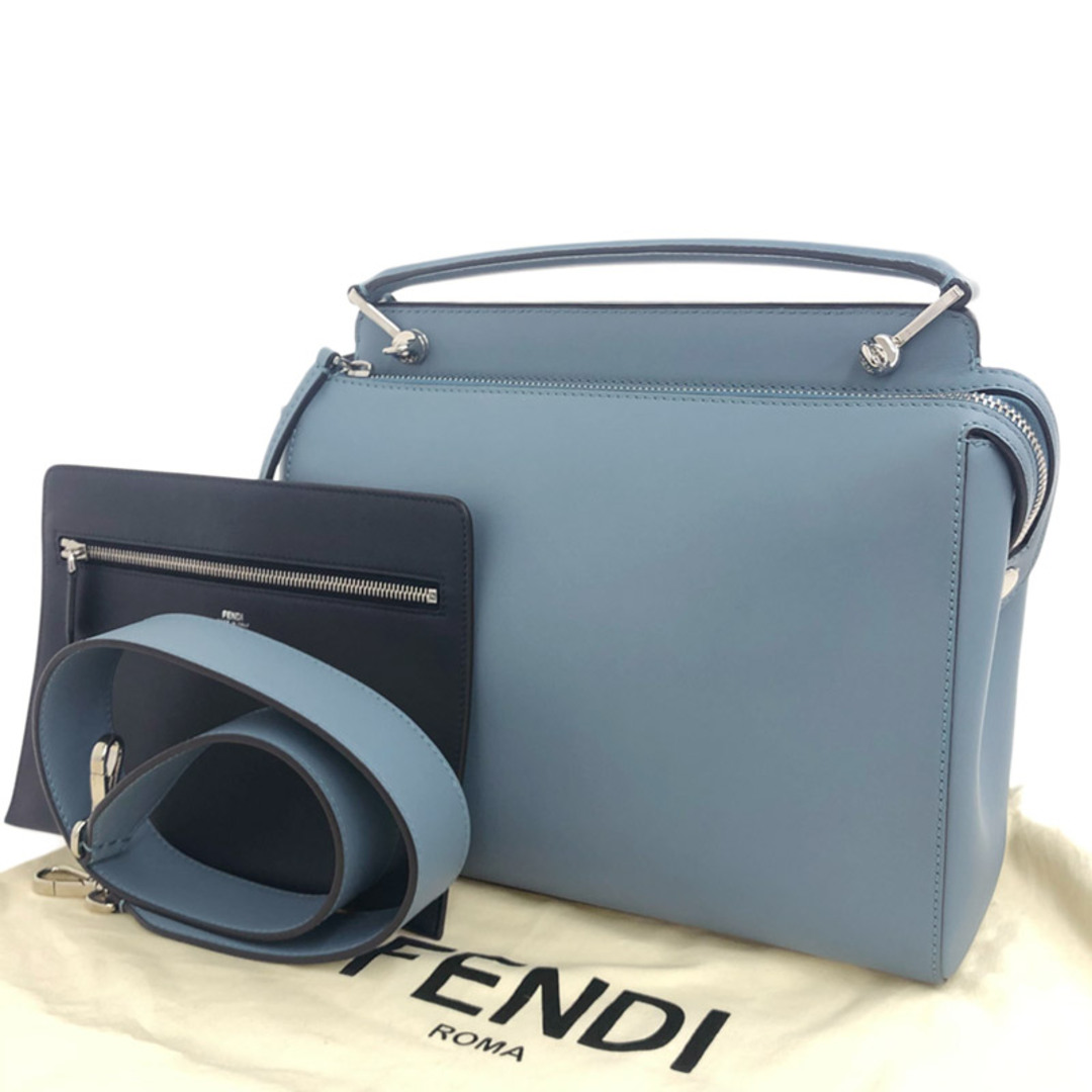 フェンディ FENDI ドットコム 2WAYバッグ ハンドバッグ ショルダーバッグ レザー ブルー 8BN293  新入荷 OB1610