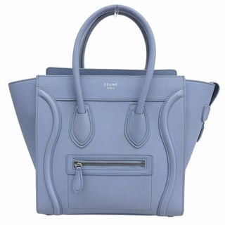 セリーヌ CELINE ラゲージ マイクロショッパー ハンドバッグ レザー ライトブルー 中古 新入荷 OB1624