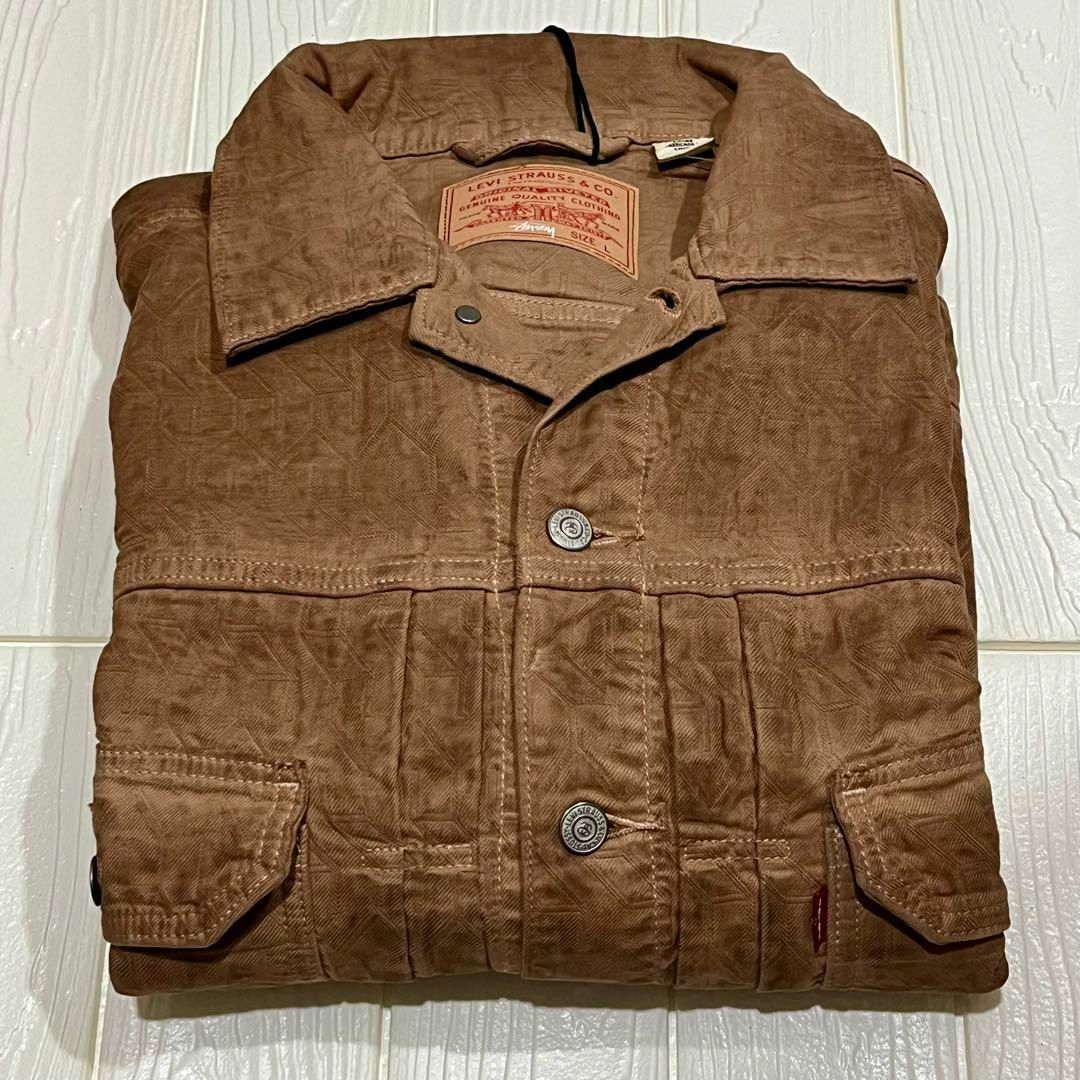 STUSSY(ステューシー)の【新品L】Stussy Levi's Trucker Jacket Brown メンズのジャケット/アウター(Gジャン/デニムジャケット)の商品写真