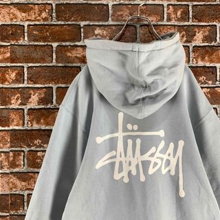 STUSSY ステューシー　パーカー/フーディー　くすみネイビー