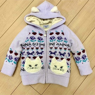 軽く圧縮して発送ANNA SUI mini ⭐︎裏ボア付コート⭐︎アナスイミニ150