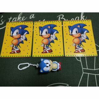 SEGA　ソニック・ザ・ヘッジホッグ　ソフビフィギュアキーホルダー　+　他(キャラクターグッズ)