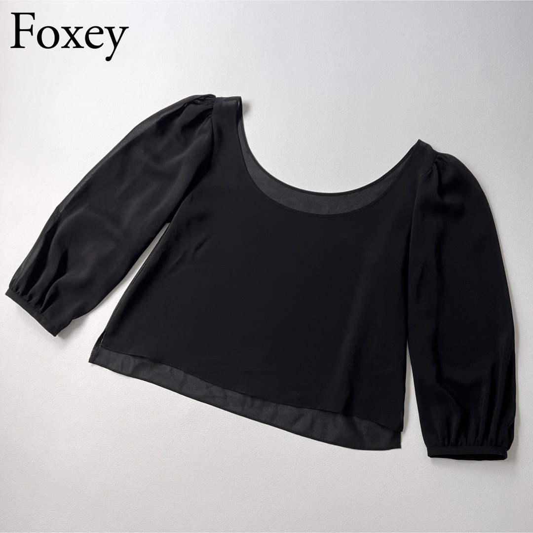 FOXEY NEWYORK レースブラウス　トップス　透け感あり