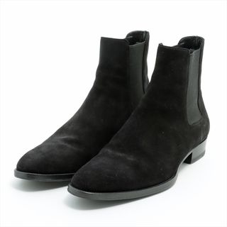 サンローラン(Saint Laurent)のサンローランパリ  レザー×スエード 41 ブラック メンズ ブーツ(ブーツ)