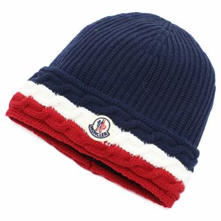 モンクレール(MONCLER)のMONCLER モンクレール 3B00009 ニットキャップ ネイビー系 マルチカラー ベビー(帽子)