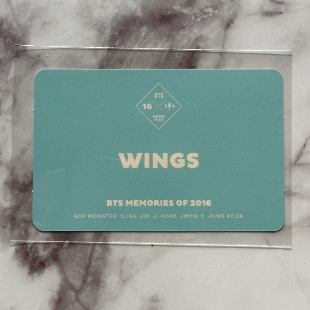 BTS MEMORIES OF 2016 トレカ WINGS グク RM ジン