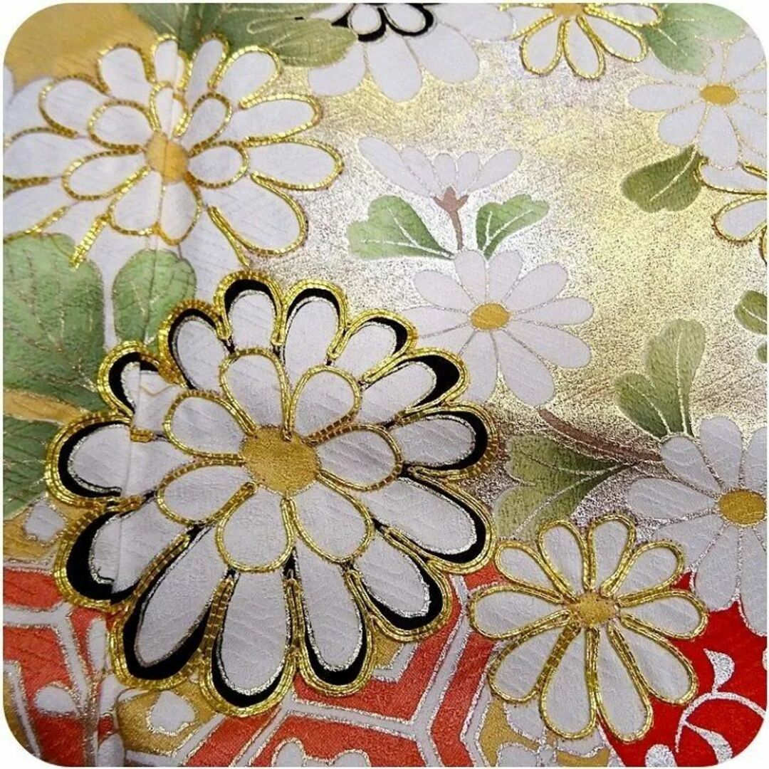振袖 USED正絹仕立て上がり ピンク 牡丹 桜 松竹梅 Lサイズ Aランク