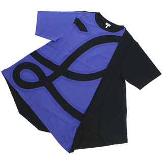 ロエベ(LOEWE)のLOEWE ロエベ S540Y22J01 Tシャツ ブラック ブルー系 レディース(Tシャツ(半袖/袖なし))