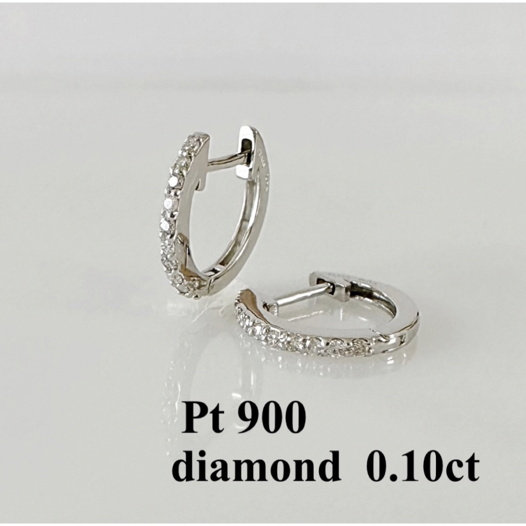 プラチナ 天然ダイヤモンド0.10ct 中折れピアスの+inforsante.fr