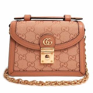 グッチ(Gucci)のグッチ オフィディア GG ミニ 2way ショルダー ハンドバッグ 斜め掛け GGキャンバス ピンク ローズゴールド金具 696180 GUCCI（未使用　展示品）(ショルダーバッグ)