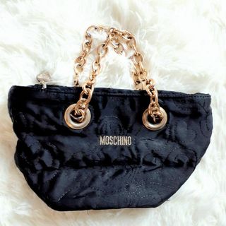 モスキーノ(MOSCHINO)のMOSCHINO　モスキーノ　ミニハンドバッグ　ゴールドチェーン(ハンドバッグ)