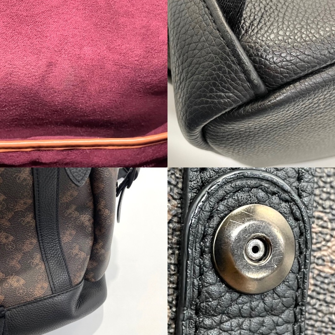 【限定価格】COACH コーチ リュック ホースアンドキャリッジ ヒッチバックパック 鞄 かばん 4072 レザー    ブラウン 茶 ブラック 黒 ブラック金具 メンズ 美品【品】