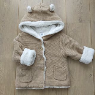 ベビーギャップ(babyGAP)のbabyGAP　くま耳裏ボアセーター　アウター(ジャケット/上着)