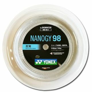 ヨネックス(YONEX)のヨネックス　ガット　バドミントン用　ナノジー98　シルバーグレー　200m(バドミントン)