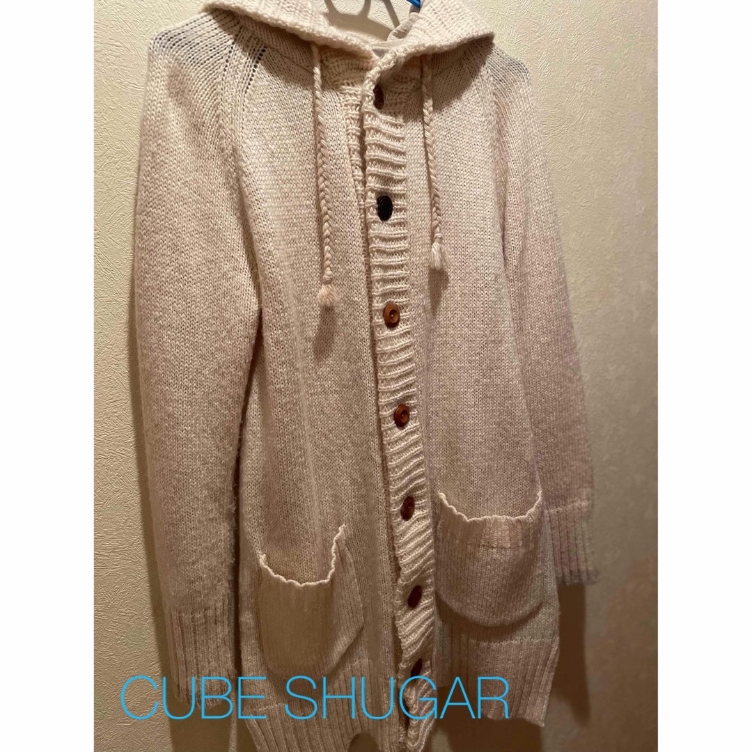 CUBE SUGAR - キューブシュガー パーカーニットカーディガンの通販 by