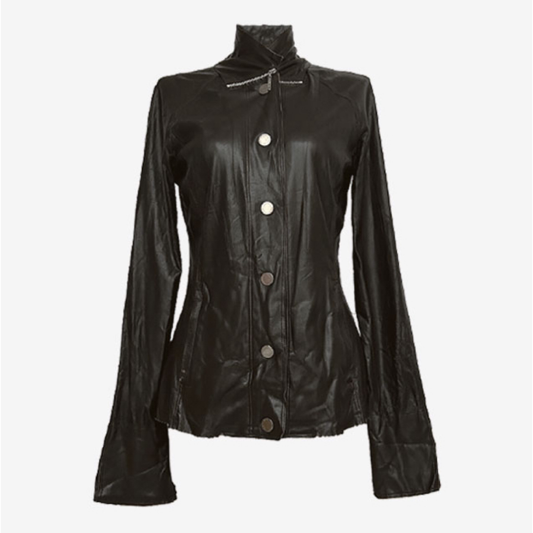 FOXEY NEW YORK - FOXEY NEW YORK フォクシー エコレザー ジャケット FOXEY NEW YORK - FOXEY NEW YORK フォクシー エコレザー ジャケット