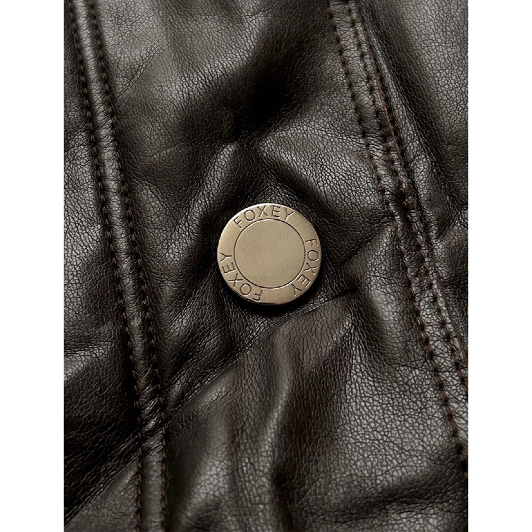 FOXEY NEW YORK - FOXEY NEW YORK フォクシー エコレザー ジャケット FOXEY NEW YORK - FOXEY NEW YORK フォクシー エコレザー ジャケット