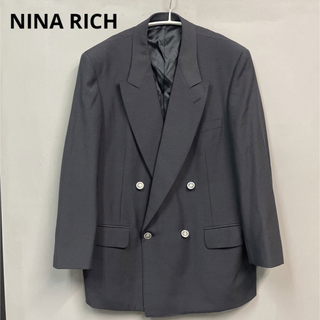 ニナリッチ(NINA RICCI)のニナリッチ メンズ テーラードジャケット アウター 背広　スーツ　チャコール(テーラードジャケット)